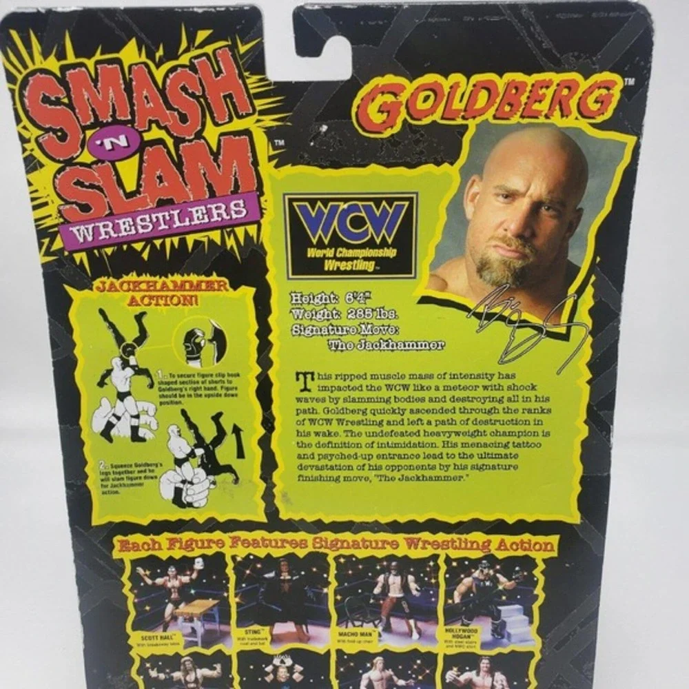 WCW Goldberg NEW Masked Wrestler‎ Action Figure Smash 'N Slam Wrestlers 1999 VTG